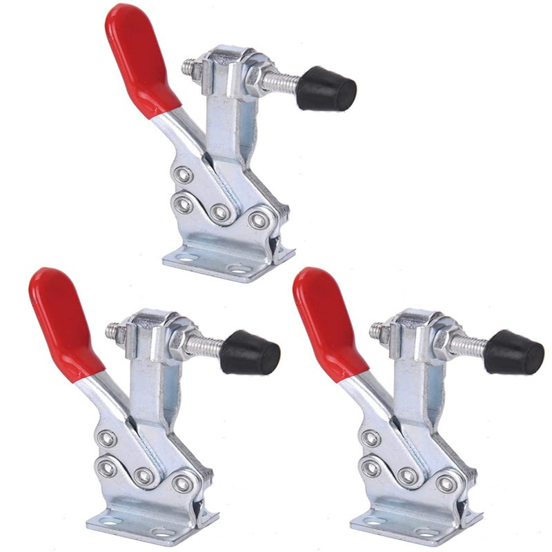 Accessbuy Toggle Clamp Heavy Duty Large Hold Down Clamp 225D 500Lbs Holding Capacity Antislip Horizontal Quick Release Clamp (3Pack) - Image 1